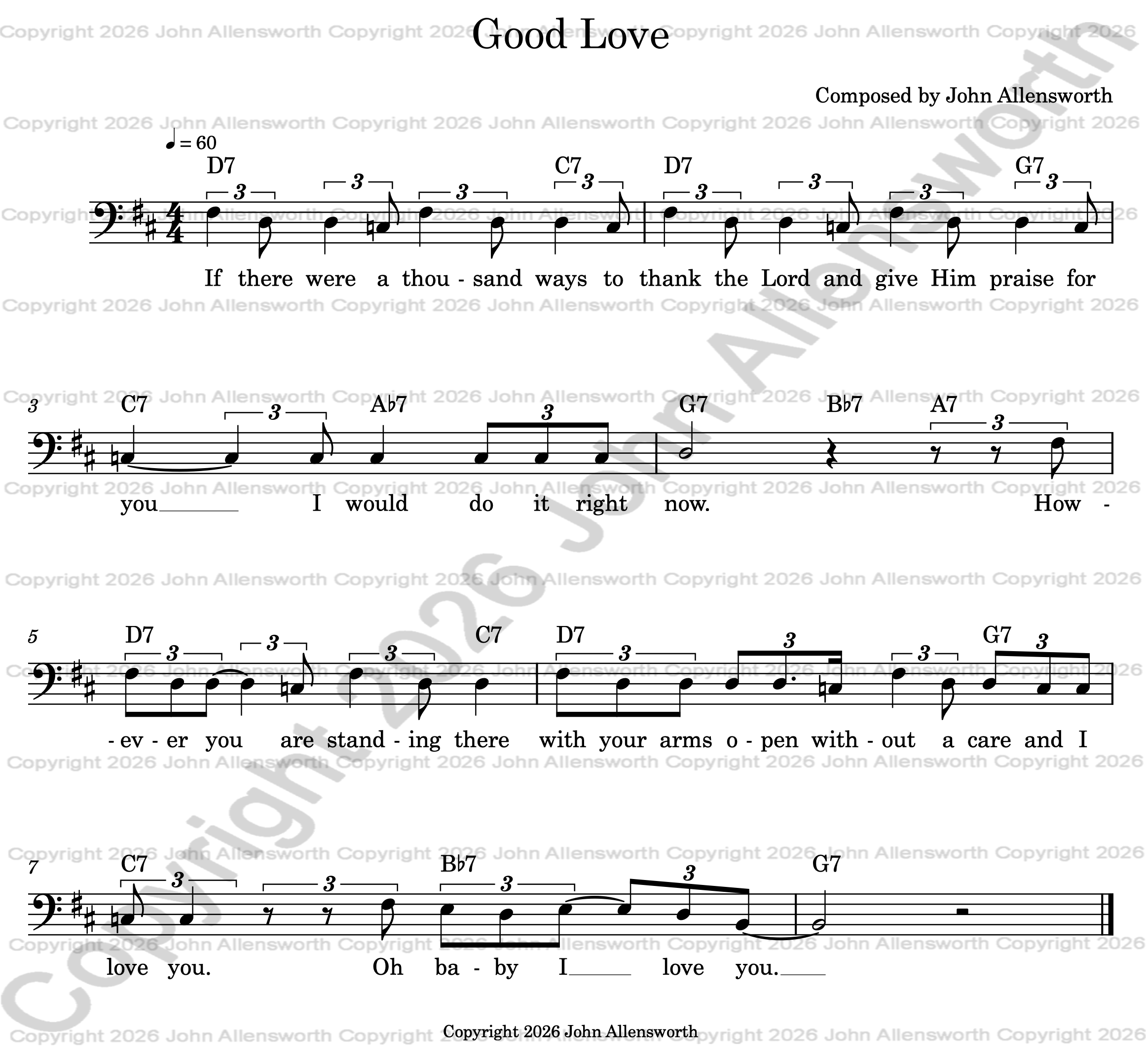 Sad and Beautiful, composed by John Allensworth, copyright 2026